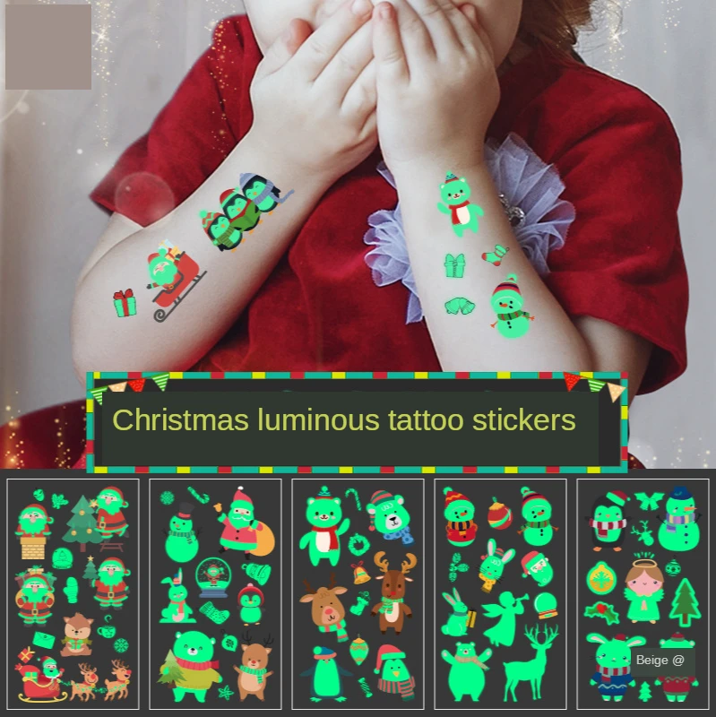 Christmas Luminous Tattoo Stickers Waterproof Sweat Environmental Protection Snowflake Children's Cartoon Face Luminous Stickers
Christmas Luminous Tattoo Stickers Waterproof Sweat Environmental Protection Snowflake Children's Cartoon Face Luminous Stickers