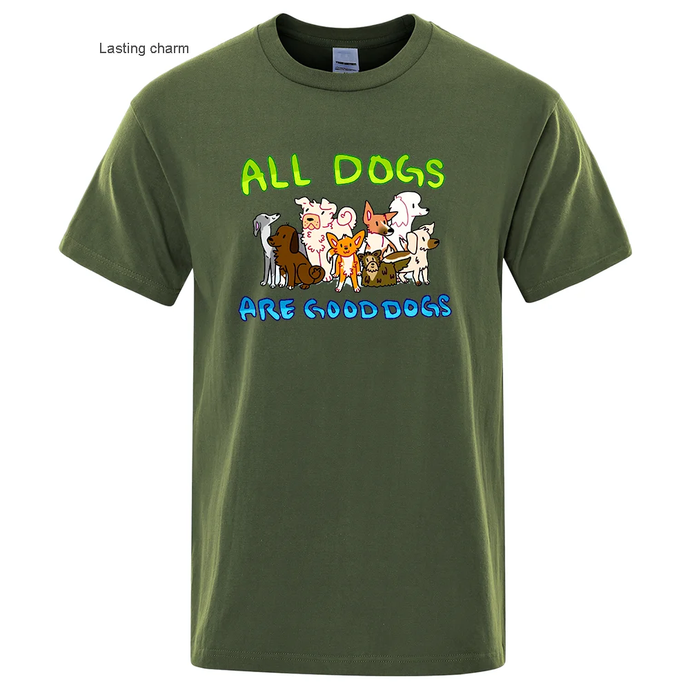 

Футболки с принтом «Все собаки хорошие собаки», модная одежда Sho Mouw, разные размеры, футболки для мужчин, летние футболки