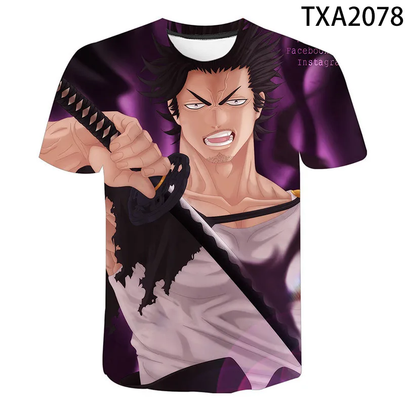 3D Printed T-shirts Black Clover Short Sleeve Boy Girl Kids Fashion Men Women Children Casual Short Sleeve Summer Cool Tops Tee
3D Printed T-shirts Black Clover Short Sleeve Boy Girl Kids Fashion Men Women Children Casual Short Sleeve Summer Cool Tops Tee