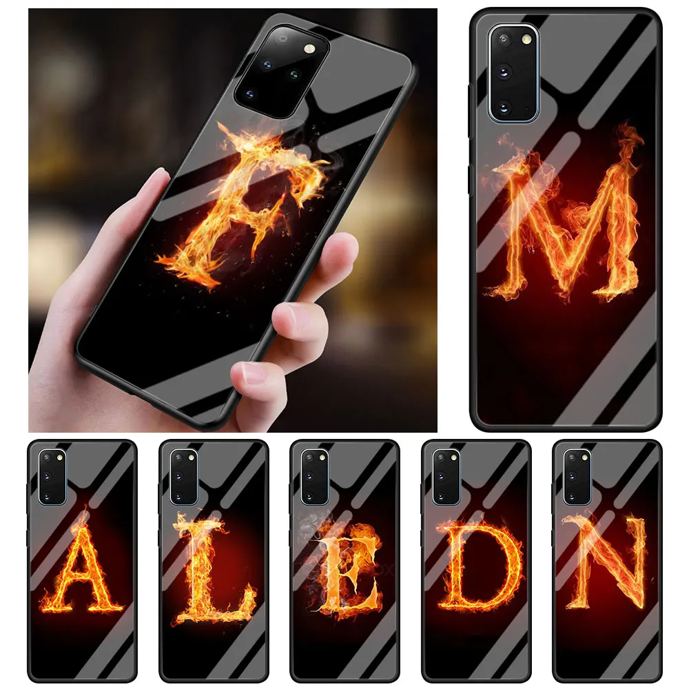 Flame Fire Initial Letter A Z Glass Phone Case for Samsung Galaxy S21 S20 FE Note 10 Lite S10 S9 S8 Plus 20 Ultra 9 S10e Cover
Flame Fire Initial Letter A Z Glass Phone Case for Samsung Galaxy S21 S20 FE Note 10 Lite S10 S9 S8 Plus 20 Ultra 9 S10e Cover