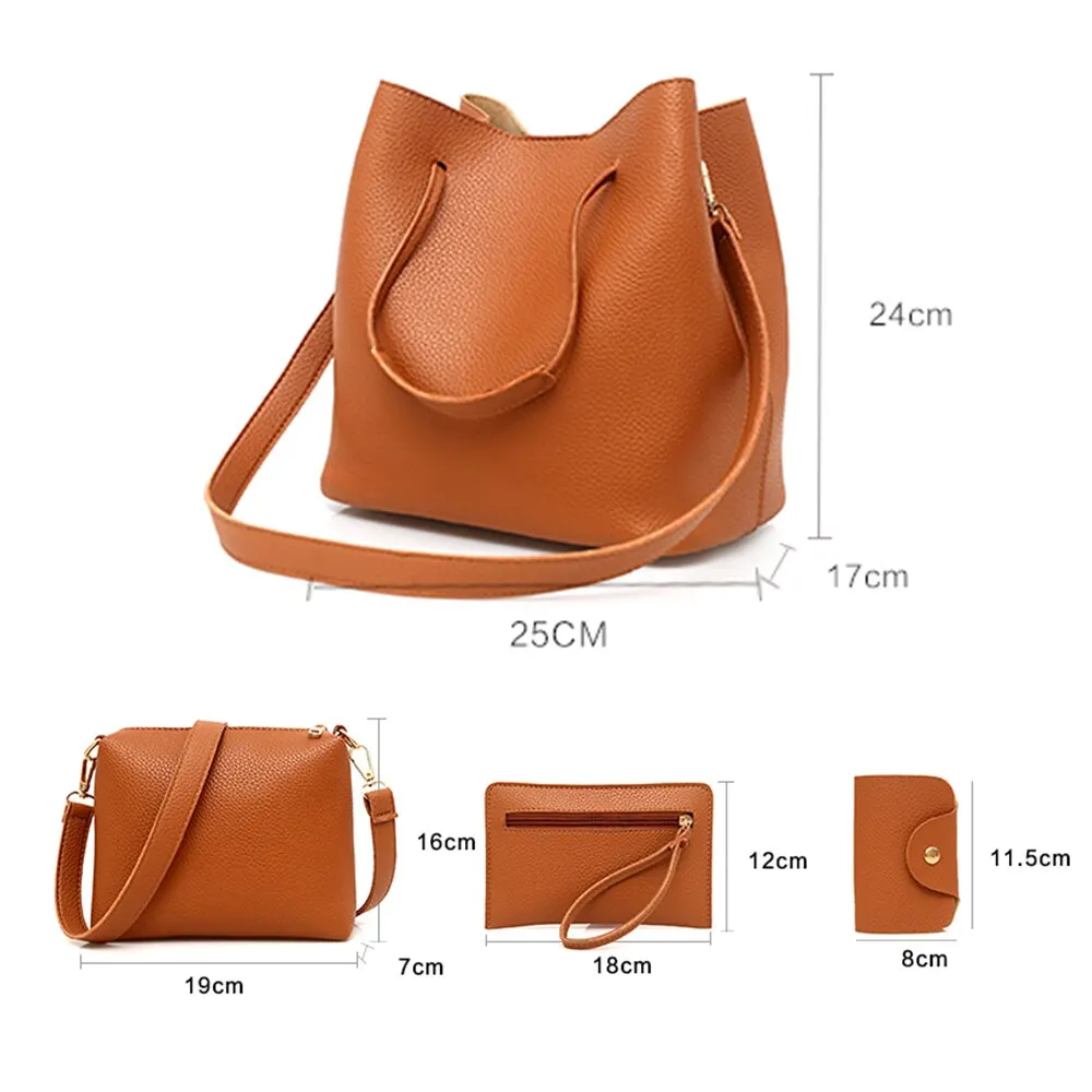 Fashion 4pcs/Set Women Bag PU Leather Luxury Designer Bags Handbag Messenger Bag Shoulder Bag Wallet Bags Dropshipping
Fashion 4pcs/Set Women Bag PU Leather Luxury Designer Bags Handbag Messenger Bag Shoulder Bag Wallet Bags Dropshipping