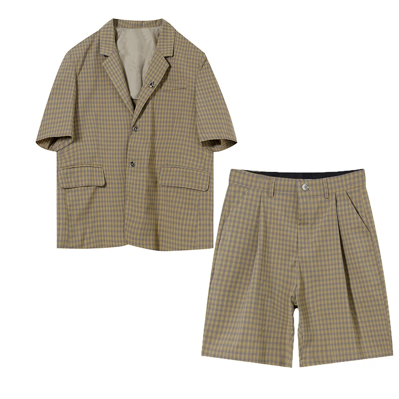 IEFB Men's 2021 Summer New Plaid Suit Men's Trend Loose Casual Vintage Plaid Print Short Sleeve Blazer + Wide Leg Shorts 9Y7624
IEFB Men's 2021 Summer New Plaid Suit Men's Trend Loose Casual Vintage Plaid Print Short Sleeve Blazer + Wide Leg Shorts 9Y7624
