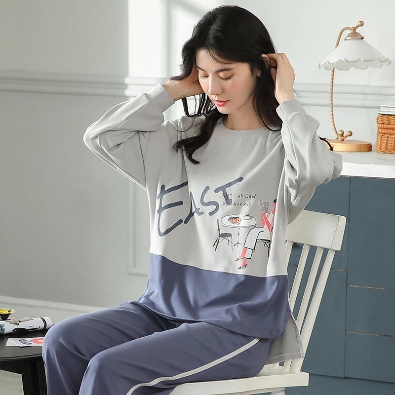 BZEL Sweet Women Pajama 100% Cotton Sleepwear Home Clothes For Women Loungewear Loose Comfortable Nightwear Casual Pijama Pyjama
BZEL Sweet Women Pajama 100% Cotton Sleepwear Home Clothes For Women Loungewear Loose Comfortable Nightwear Casual Pijama Pyjama