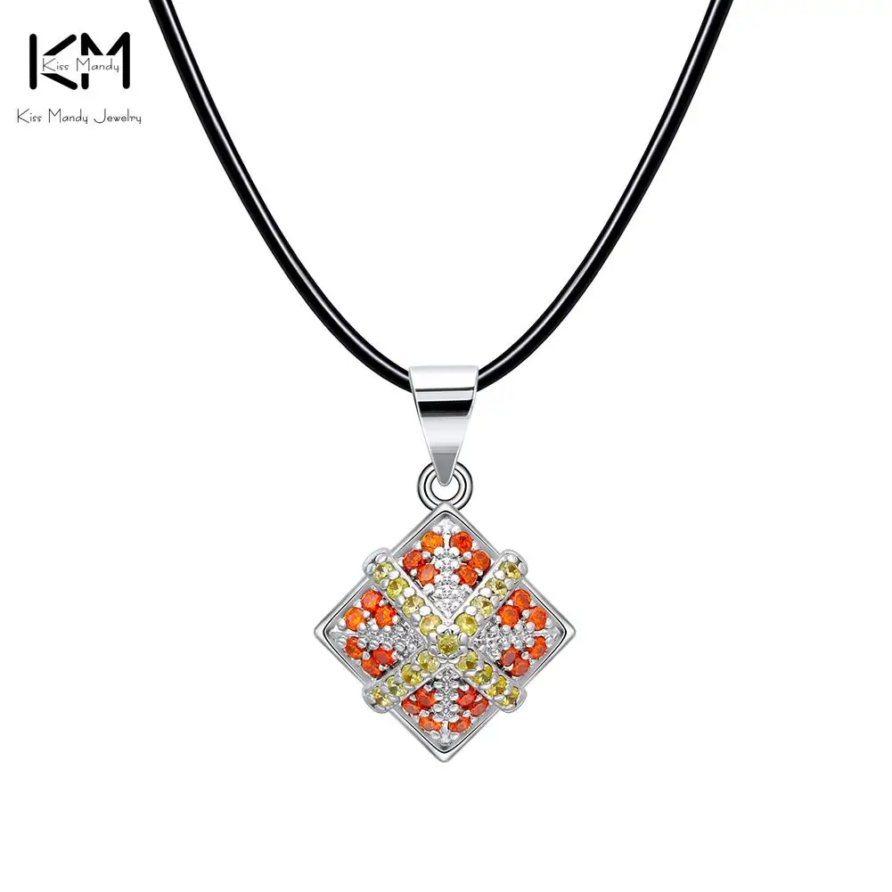 KISS MANDY Vintage Rhombus Snowflake Pattern Pendant Necklace with Leather Chain Necklace Women Wholesale Brass Jewelry ON180
KISS MANDY Vintage Rhombus Snowflake Pattern Pendant Necklace with Leather Chain Necklace Women Wholesale Brass Jewelry ON180