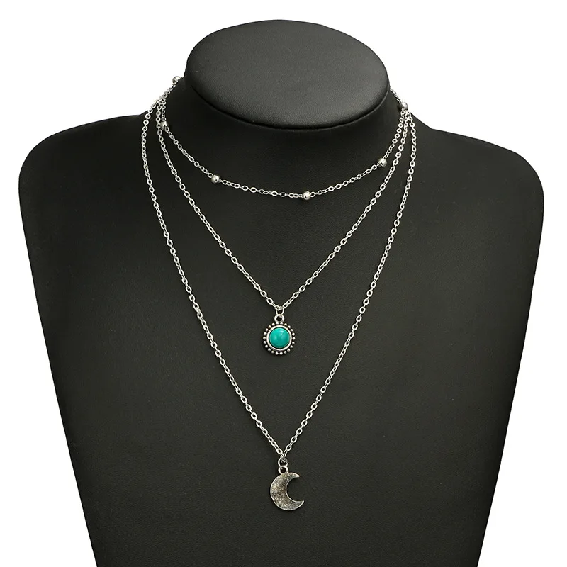 Bohemian jewelry 2021 new fashion pop jewelry moon three-layer multi-layer necklace female wholesale Christmas Women Gifts
Bohemian jewelry 2021 new fashion pop jewelry moon three-layer multi-layer necklace female wholesale Christmas Women Gifts