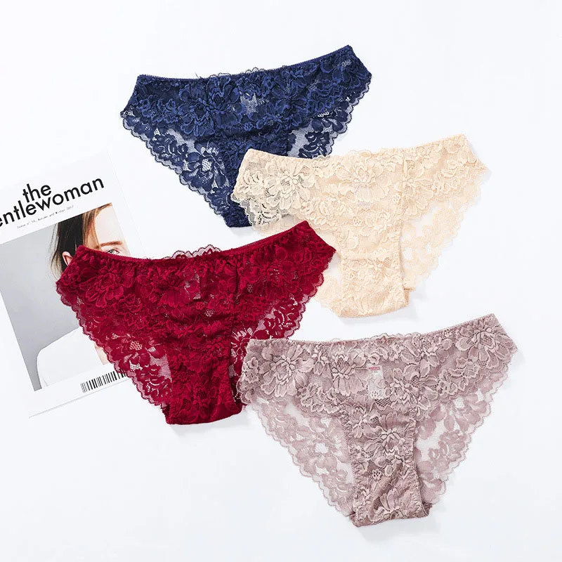 Sexy Lace Women's Underwear Women's Breathable Low Waist Daisy Lace Triangle Underwear Women's Underwear
Sexy Lace Women's Underwear Women's Breathable Low Waist Daisy Lace Triangle Underwear Women's Underwear