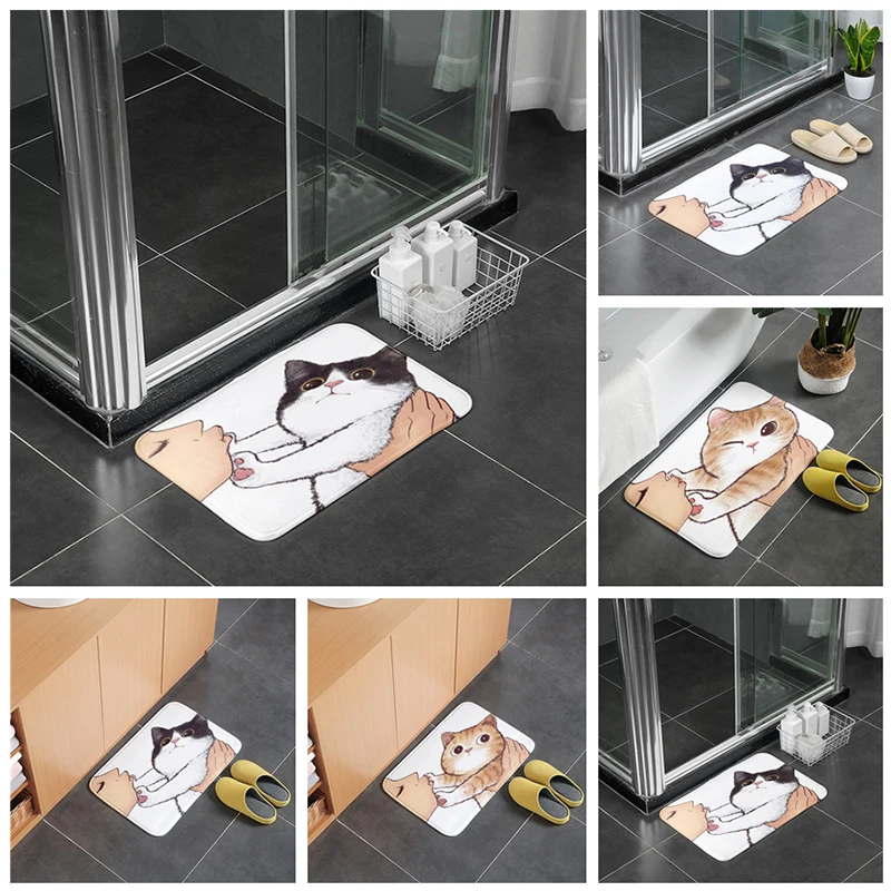 Fashion Cat Bathroom Foot Mat Kiss Cat Thick Hairy Non-slip Mat 3d Printed Home Decoration Bedroom Bedside Door Mat
Fashion Cat Bathroom Foot Mat Kiss Cat Thick Hairy Non-slip Mat 3d Printed Home Decoration Bedroom Bedside Door Mat