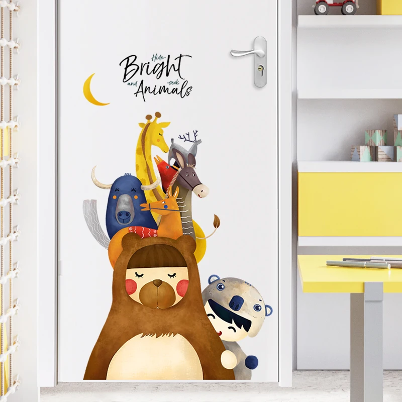 Cartoon Animals Vinly Wall Stickers Kids Room Decor Aesthetic Self Adhesive Wallstickers Baby Nursery Bedroom Decoration Art
Cartoon Animals Vinly Wall Stickers Kids Room Decor Aesthetic Self Adhesive Wallstickers Baby Nursery Bedroom Decoration Art