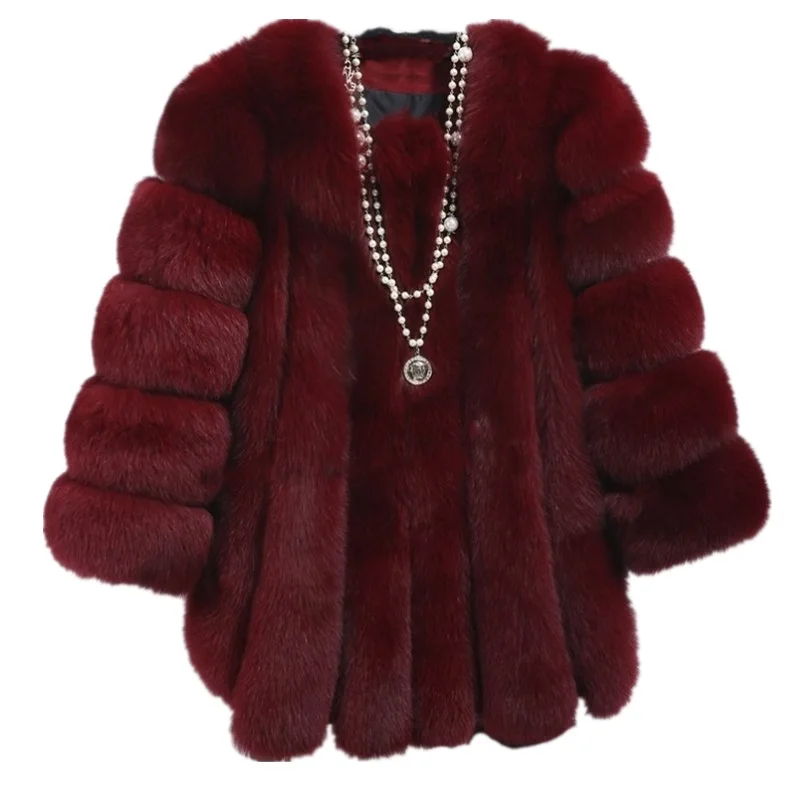 2021 New Style Fox Fur Collarless Iong-Sleeved Fashion Jacket Temperament Iight Pink Faux Middle-aged Female Jacket
2021 New Style Fox Fur Collarless Iong-Sleeved Fashion Jacket Temperament Iight Pink Faux Middle-aged Female Jacket