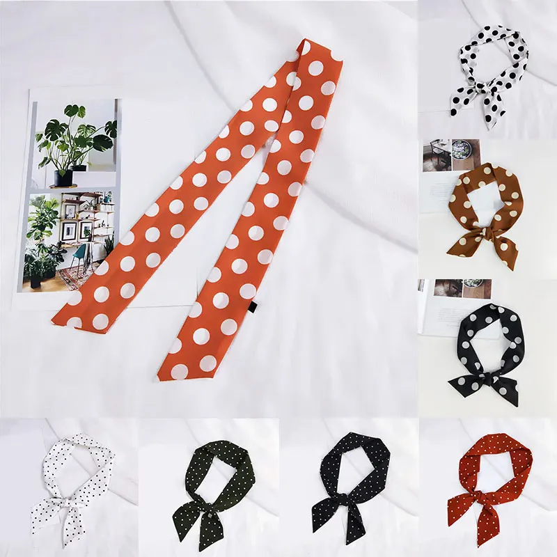 Print Dot Women Long Scarves Kerchief Bag Wrapped Handle Hankie Muffler Streamer Summer Neckerchief Neckwarp Accessories 
Print Dot Women Long Scarves Kerchief Bag Wrapped Handle Hankie Muffler Streamer Summer Neckerchief Neckwarp Accessories