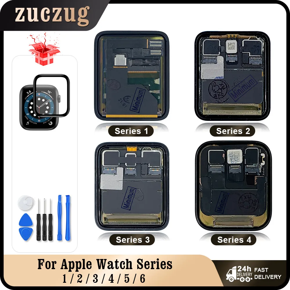 Сенсорный ЖК дисплей для Apple Watch Series 1 2 3 38 мм/42 мм дигитайзер iWatch 4 5 40 мм/44 мм|Экраны