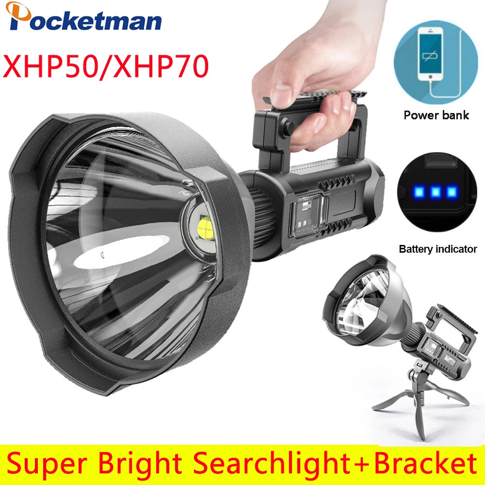 2022 XHP70.2 XHP50 Powerful Flashlight Brightest Spotlight Searchlight LED Flashlamp Portable Work Light With Bracket
2022 XHP70.2 XHP50 Powerful Flashlight Brightest Spotlight Searchlight LED Flashlamp Portable Work Light With Bracket