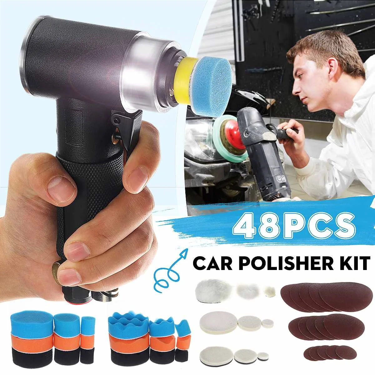 Cordless Electric Car Polisher 15000rpm High Speed Auto Polishing Machine Car Beauty Polishing Waxing Tools Air Powered Sander
Cordless Electric Car Polisher 15000rpm High Speed Auto Polishing Machine Car Beauty Polishing Waxing Tools Air Powered Sander