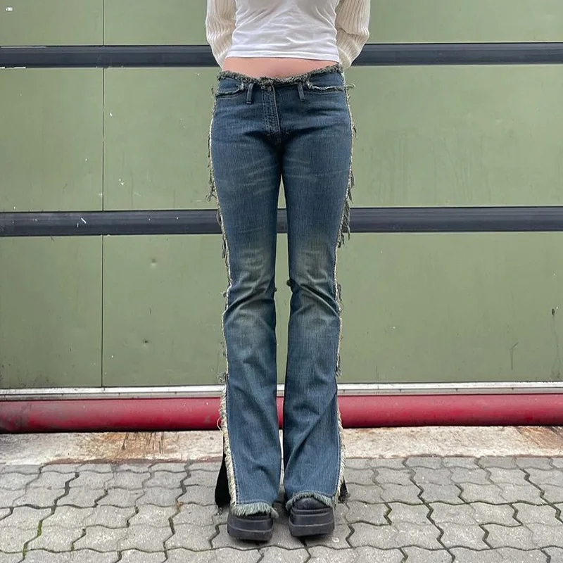 Women's 2021 new style retro blue frayed bootcut jeans hot girl low waist and long legs casual trousers wholesale foreign trade
Women's 2021 new style retro blue frayed bootcut jeans hot girl low waist and long legs casual trousers wholesale foreign trade