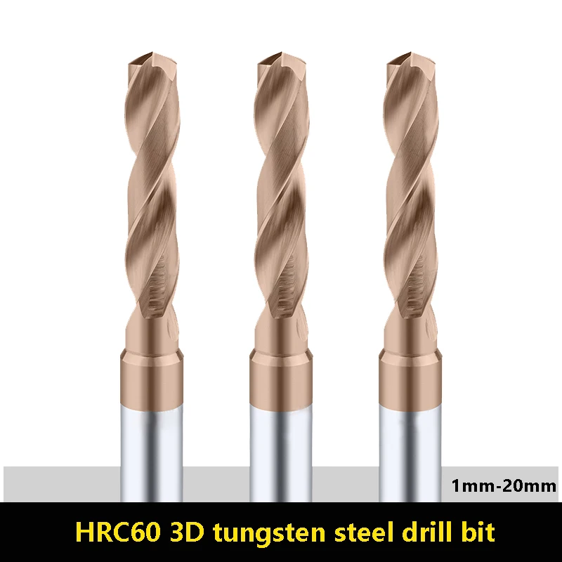1pcs 3D HRC60 Tungsten Steel Bit Twist Drill Carbide Super Hard Triple Straight Shank Drilling Machine Tools 1-20mm
1pcs 3D HRC60 Tungsten Steel Bit Twist Drill Carbide Super Hard Triple Straight Shank Drilling Machine Tools 1-20mm