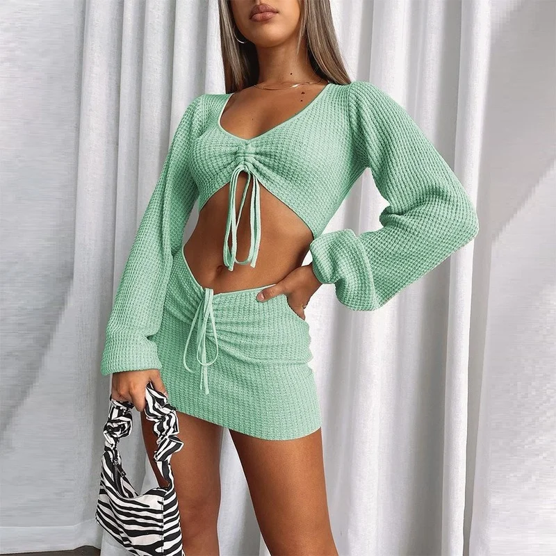 BoozRey Fall Womens Two Peice Sets 2021 Fashion Shorts Sets Dress V-neck Drawstring Long Sleeve Sexy Two Piece Set Rave Outfit
BoozRey Fall Womens Two Peice Sets 2021 Fashion Shorts Sets Dress V-neck Drawstring Long Sleeve Sexy Two Piece Set Rave Outfit