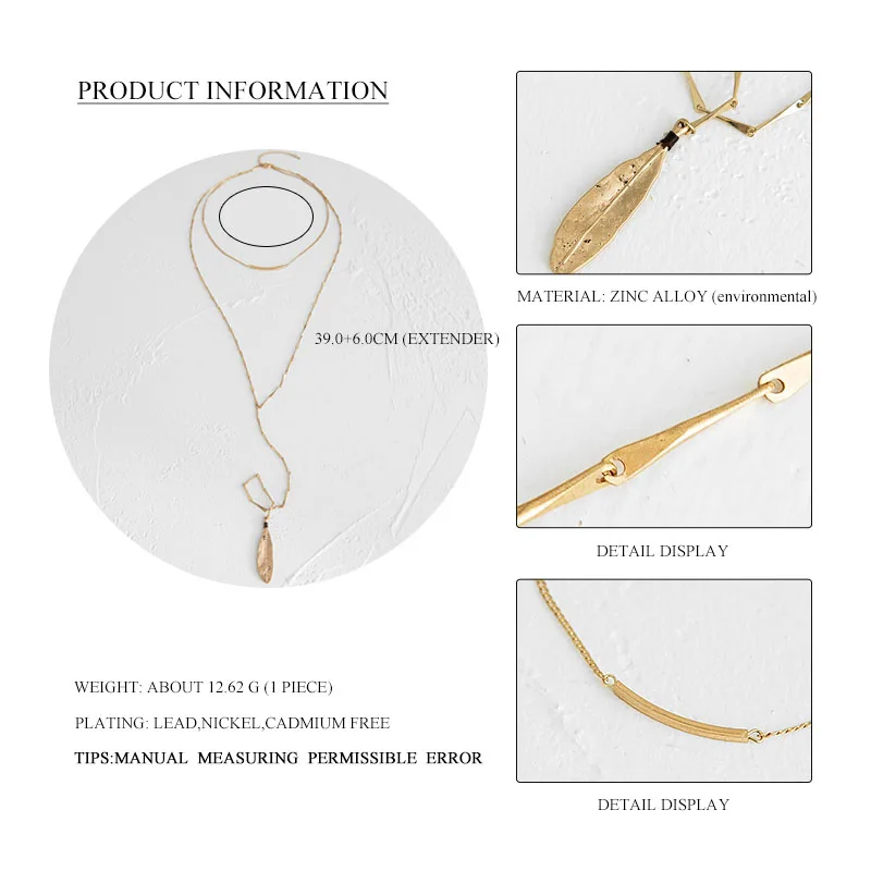 Fever&Free Collier Femme Fashion Women Sexy Choker Necklace Pendant Gold Leaf Sweater Chain Necklaces Collares Largos Mujer 2019
Fever&Free Collier Femme Fashion Women Sexy Choker Necklace Pendant Gold Leaf Sweater Chain Necklaces Collares Largos Mujer 2019