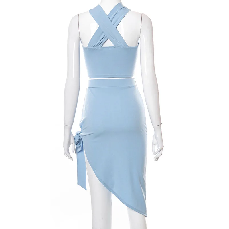 Halter Cross Wrapped Chest Mini Dress Women Cut Out Bandage Solid Sexy Backless Party Club Dresses 2021 Summer Beach Sundress
Halter Cross Wrapped Chest Mini Dress Women Cut Out Bandage Solid Sexy Backless Party Club Dresses 2021 Summer Beach Sundress
