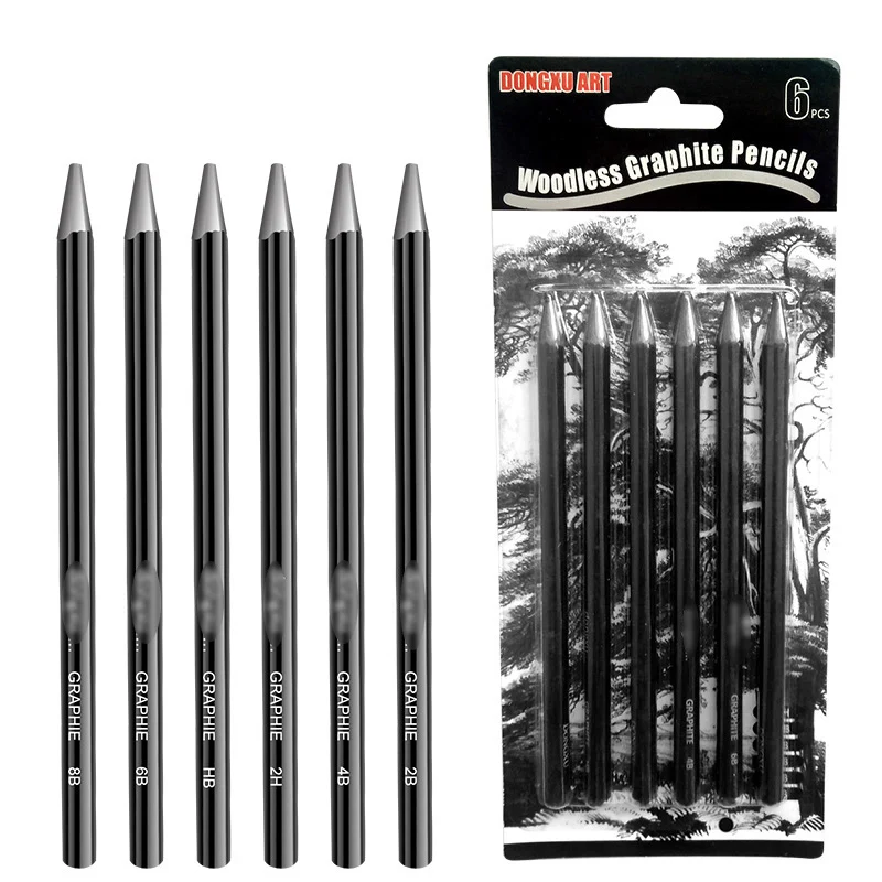 6PCS/Set Professional Charcoal Pencils Drawing Set 2B/4B/6B/8B/2H/HB Artist Charcoal Pencils for Drawing, Sketching, Shading 
6PCS/Set Professional Charcoal Pencils Drawing Set 2B/4B/6B/8B/2H/HB Artist Charcoal Pencils for Drawing, Sketching, Shading