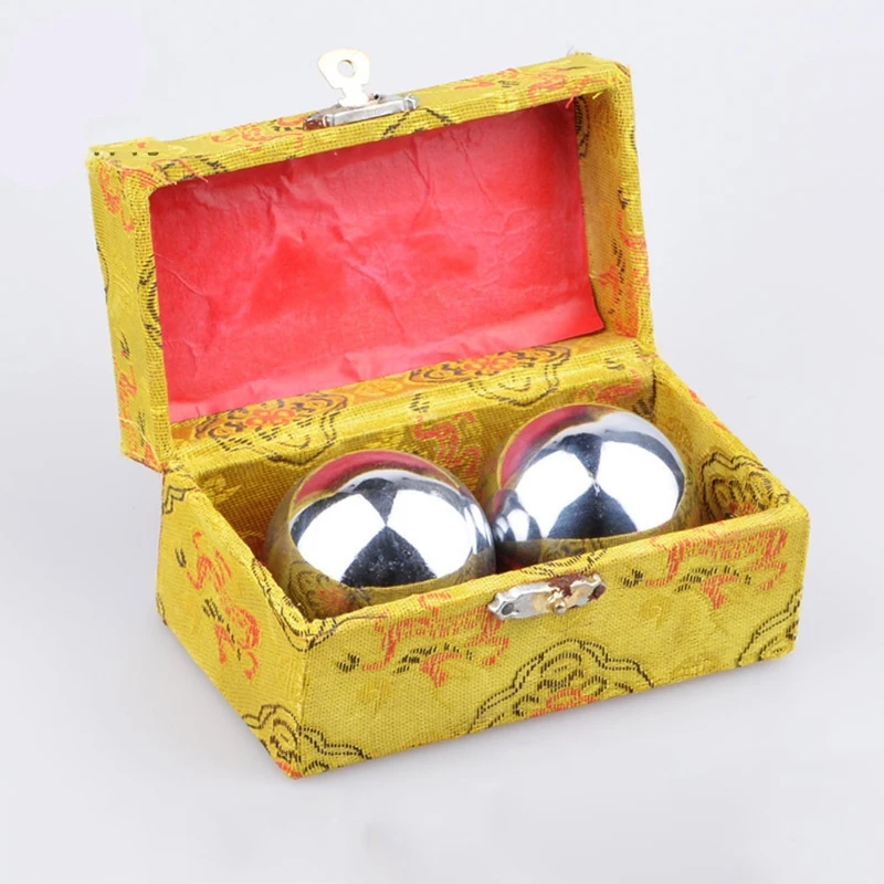 

Шарики Baoding для упражнений на палец, китайские массажные шарики для рук, релаксация, бриллиантовая игрушка для взрослых, 2 шт.