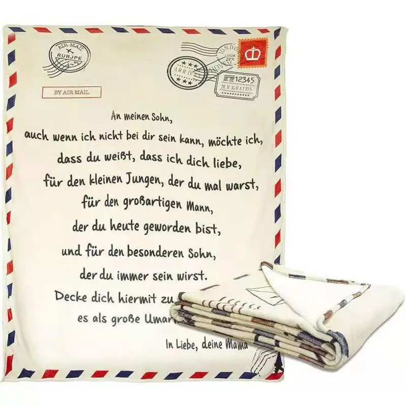 Baby Born Blanket Letter Printed Quilts Air Mail 3d Print Keep Warm Sofa Child Blanket Home Textiles Dreamlike Family Gift Bebes 
Baby Born Blanket Letter Printed Quilts Air Mail 3d Print Keep Warm Sofa Child Blanket Home Textiles Dreamlike Family Gift Bebes
