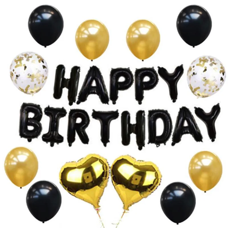 Gold Heart Theme Black Gold Balloon Set Boys Girls Birthday Party Baby Shower Party Children's Day
Gold Heart Theme Black Gold Balloon Set Boys Girls Birthday Party Baby Shower Party Children's Day