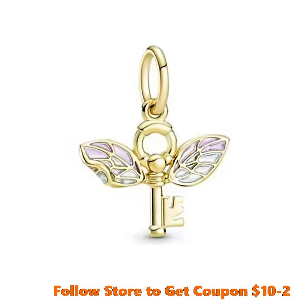 Danturn 925 Sterling Silver Charms Purple wings gold key Pendant fit Original Pandora Bracelets for Women Jewelry Making Gift
Danturn 925 Sterling Silver Charms Purple wings gold key Pendant fit Original Pandora Bracelets for Women Jewelry Making Gift