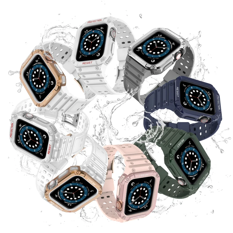 Case+Strap For Apple Watch band 45mm 41mm 44mm 40mm 38mm 42mm rubber Silicone watchband belt bracelet iWatch serie 3 4 5 6 se 7
Case+Strap For Apple Watch band 45mm 41mm 44mm 40mm 38mm 42mm rubber Silicone watchband belt bracelet iWatch serie 3 4 5 6 se 7