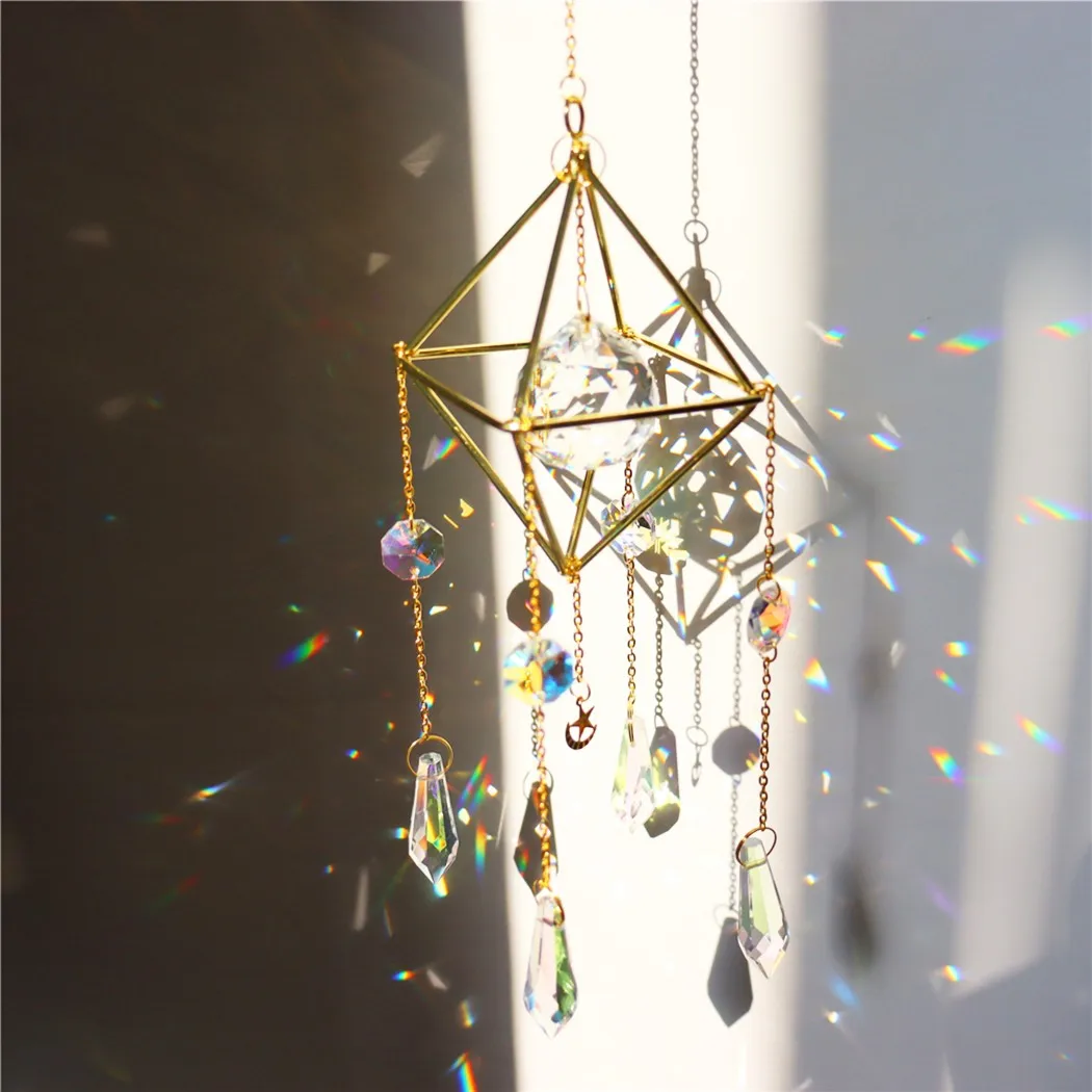 1Pcs Transparent Crystal Feng Shui Pendant Hanging Rainbow Sun Catcher Wind Chimes 100% Brand New And High Quality
1Pcs Transparent Crystal Feng Shui Pendant Hanging Rainbow Sun Catcher Wind Chimes 100% Brand New And High Quality