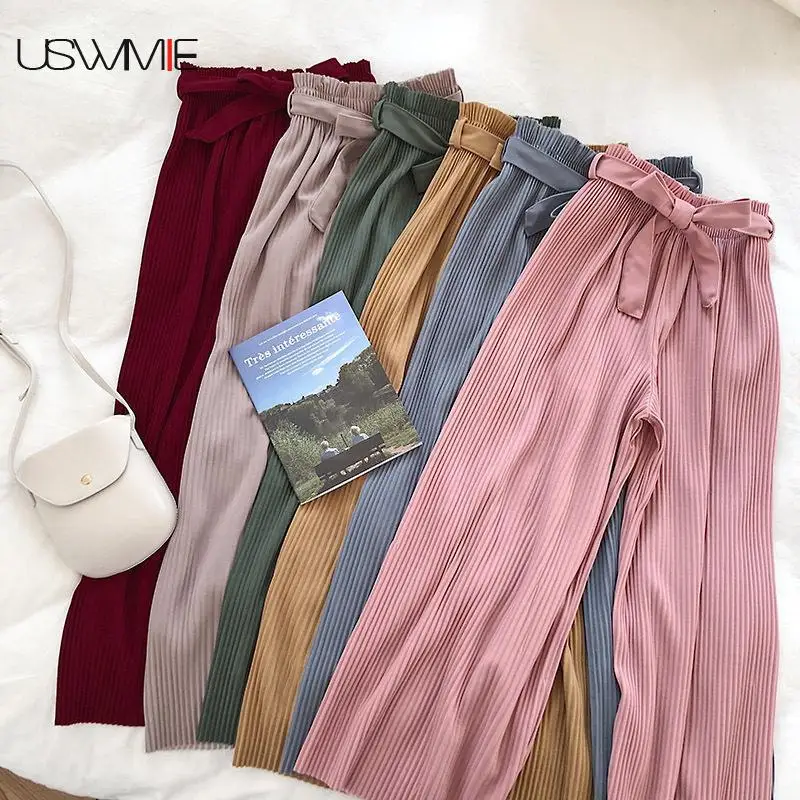 Wide Leg Pants New Streetwear Solid Color Pleated Wide Leg Pants Casual Straight Drape Elastic Waist Nine Point Pants
Wide Leg Pants New Streetwear Solid Color Pleated Wide Leg Pants Casual Straight Drape Elastic Waist Nine Point Pants