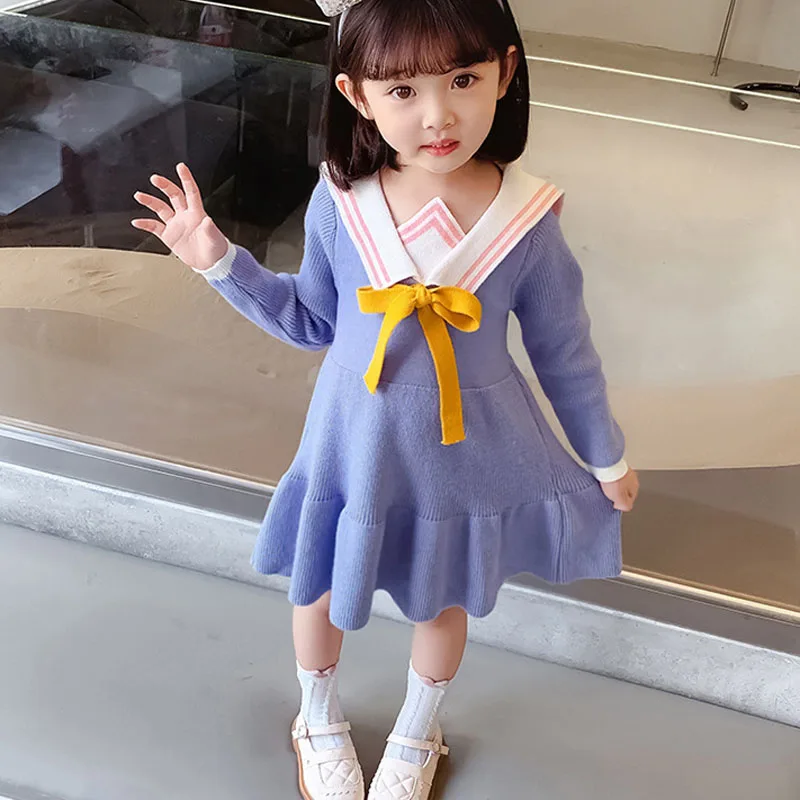 Spring and Autumn Girls Knitted Children's Lapel Knitted Skirt Korean Version Cute Little Girl winter Dress
Spring and Autumn Girls Knitted Children's Lapel Knitted Skirt Korean Version Cute Little Girl winter Dress