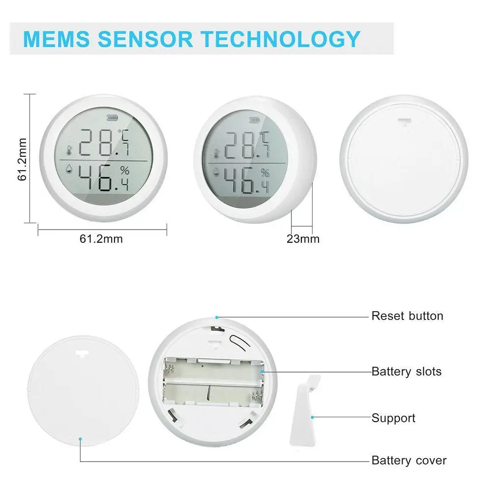1Pcs WIFI Zigbee Temperature And Humidity Sensor Controller Meter For Smart Thermometer LCD With Home Indoor Hygrometer Dis A6J9
1Pcs WIFI Zigbee Temperature And Humidity Sensor Controller Meter For Smart Thermometer LCD With Home Indoor Hygrometer Dis A6J9