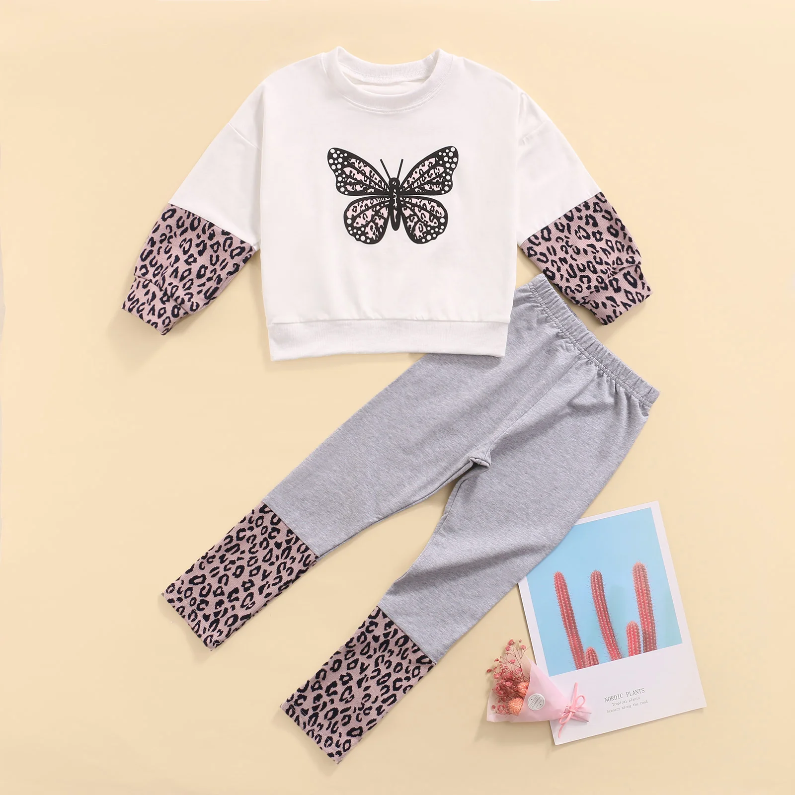 1-6y Kids Girls Autumn Clothes Sets Baby Tracksuits Butterfly Leopard Stitching Long Sleeve Tops and Pants Leggings Outfits
1-6y Kids Girls Autumn Clothes Sets Baby Tracksuits Butterfly Leopard Stitching Long Sleeve Tops and Pants Leggings Outfits