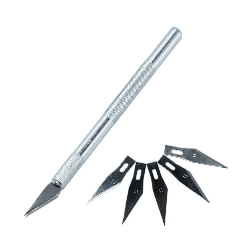New 6 Blades Knife Office Paper Carving Tools Non-Slip Metal Fruit Craft Functional Utility Knife For Stationery Art
New 6 Blades Knife Office Paper Carving Tools Non-Slip Metal Fruit Craft Functional Utility Knife For Stationery Art