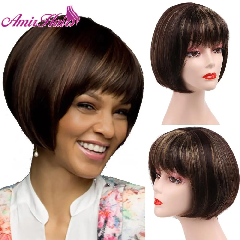 Amir Brown Wigs Short Straight Synthetic Hair Wigs For Women Ombre Brown Blonde Wig Red Bob Wigs Cosplay 8 styles for choose
Amir Brown Wigs Short Straight Synthetic Hair Wigs For Women Ombre Brown Blonde Wig Red Bob Wigs Cosplay 8 styles for choose