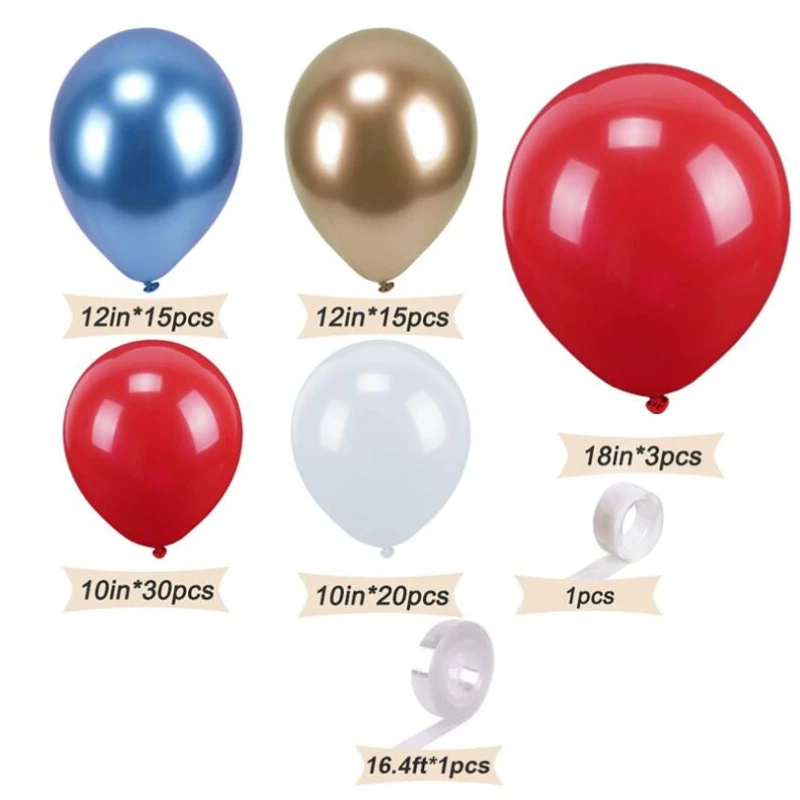 Blue Red Balloon Garland Arch Set 10/12/18Inch Latex Balloon Chain Combination Birthday Party Wedding Decoration Supplies Globos
Blue Red Balloon Garland Arch Set 10/12/18Inch Latex Balloon Chain Combination Birthday Party Wedding Decoration Supplies Globos