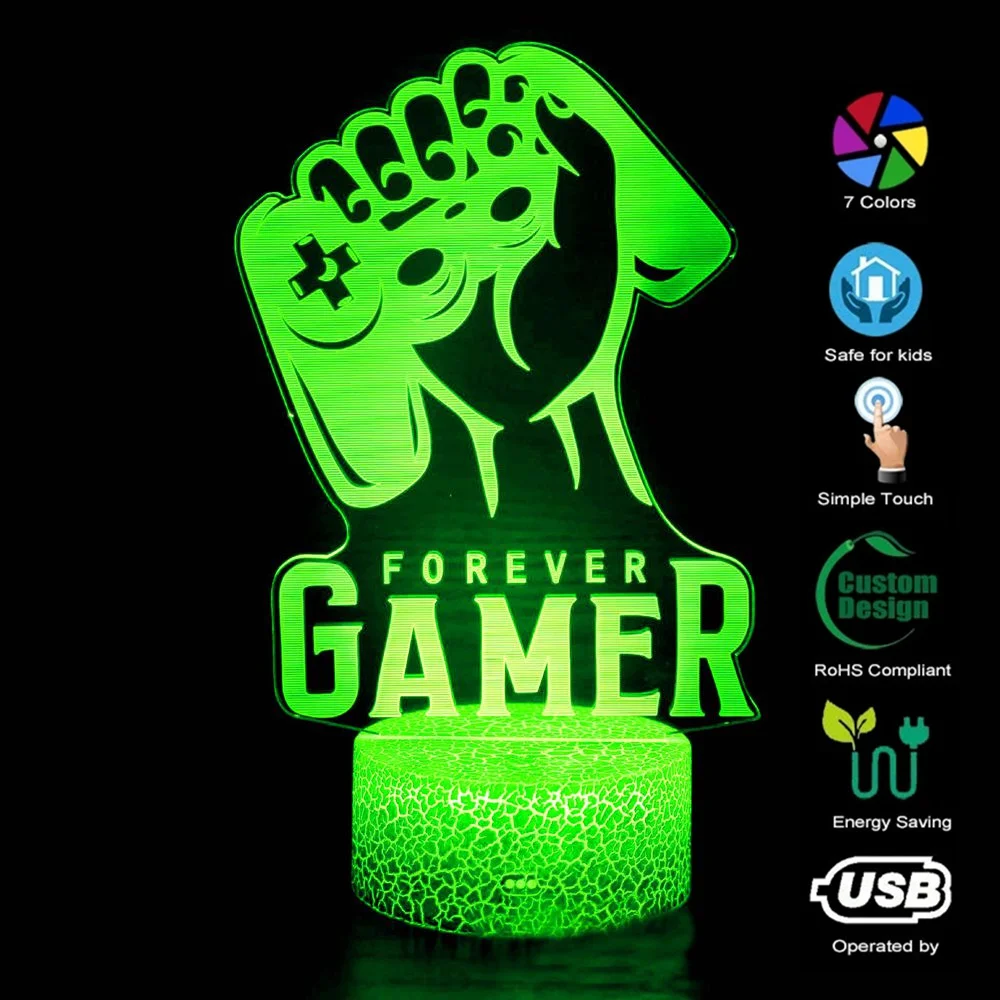 Video Games Modern Design Novelty USB Night Lights for Kids Forever Gamer Gift Hand Holding Gamepad LED Table Lamps for Bedroom
Video Games Modern Design Novelty USB Night Lights for Kids Forever Gamer Gift Hand Holding Gamepad LED Table Lamps for Bedroom