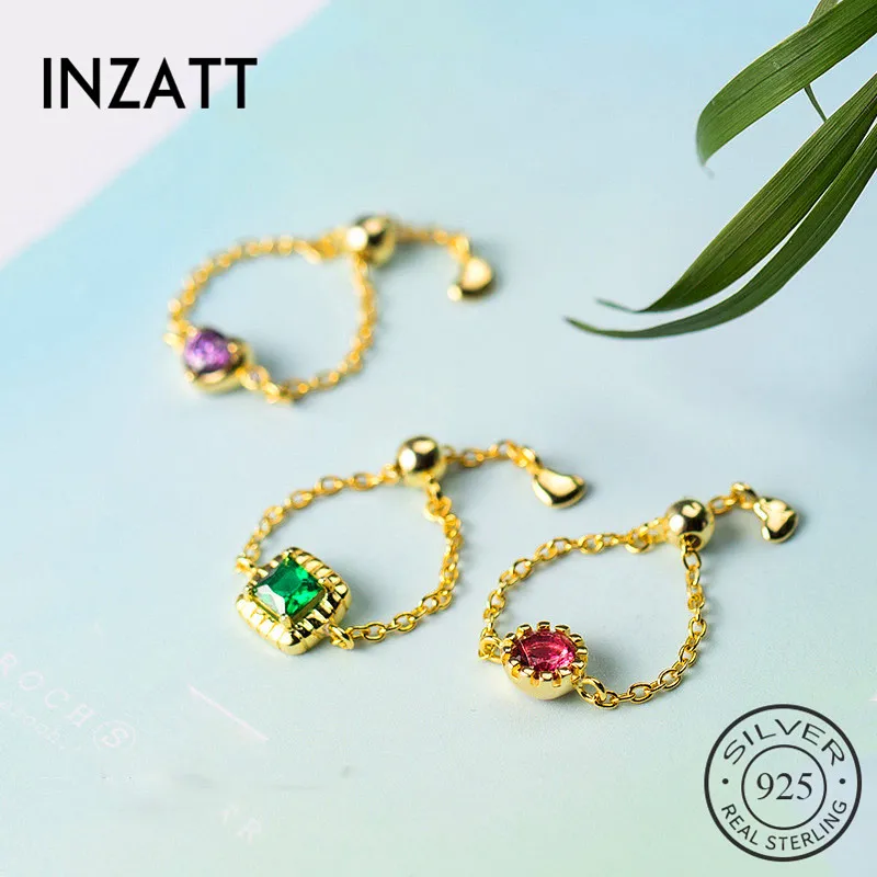 INZATT Real 925 Sterling Silver Chain Zircon Resizable Ring For Fashion Women Cute Fine Jewelry Geometric Accessories 2019 Gift
INZATT Real 925 Sterling Silver Chain Zircon Resizable Ring For Fashion Women Cute Fine Jewelry Geometric Accessories 2019 Gift
