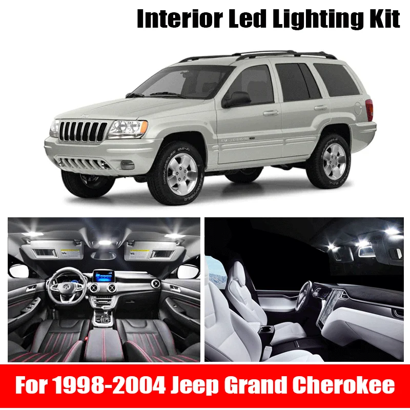 10 шт. комплект светодиодных ламп Canbus для салона 1998-2004 Jeep Grand Cherokee | Автомобили и