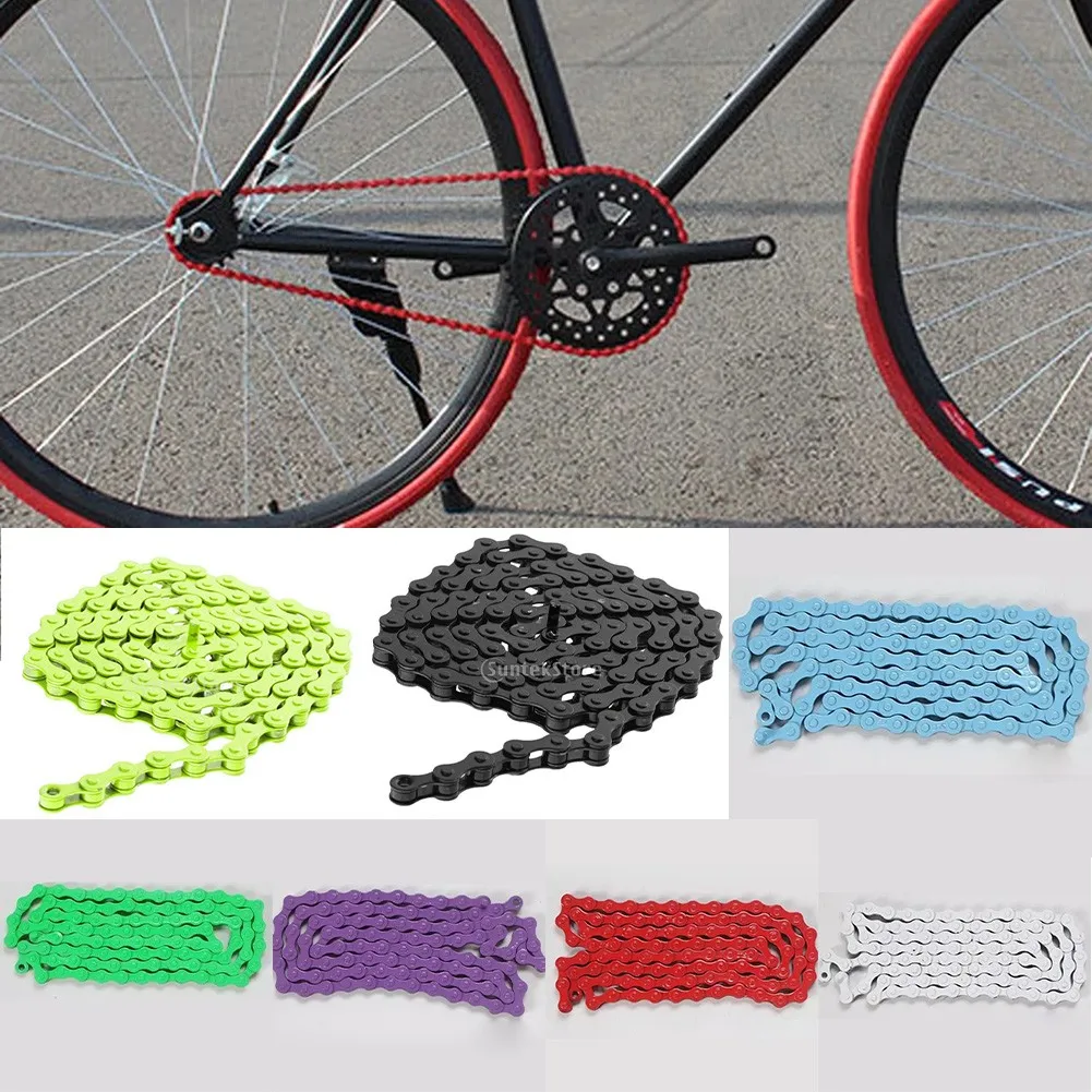 MTB Bike Chain Fixed Gear Track Single Speed Chains For Bicycle Motocross Steel Anti Rust Coating Colorful 96 Links Cycling Accs
MTB Bike Chain Fixed Gear Track Single Speed Chains For Bicycle Motocross Steel Anti Rust Coating Colorful 96 Links Cycling Accs