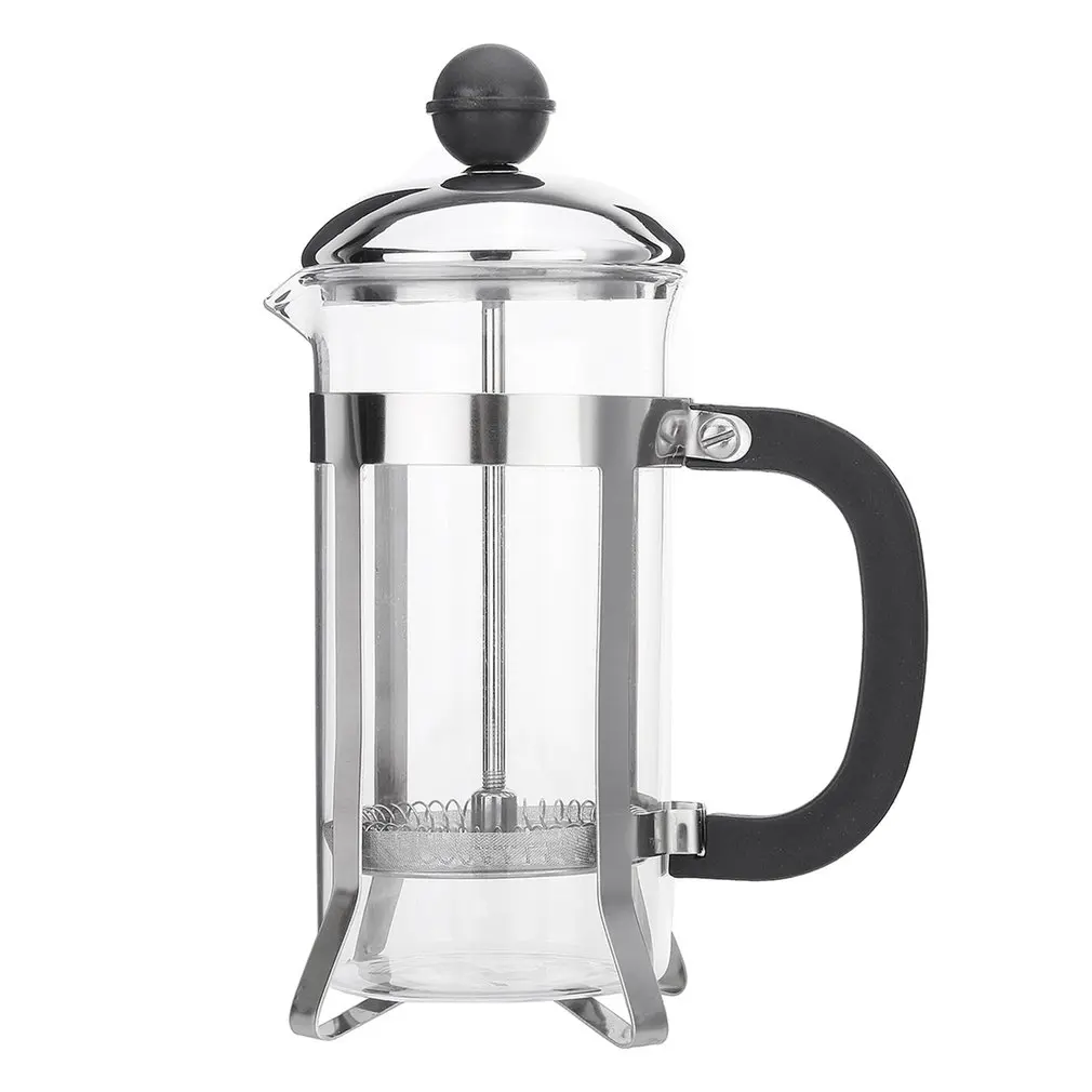 350ML Compact Size Household Use Stainless Steel Glass French Press Pot Filter Cafetiere Tea Coffee Maker Coffee Tool
350ML Compact Size Household Use Stainless Steel Glass French Press Pot Filter Cafetiere Tea Coffee Maker Coffee Tool