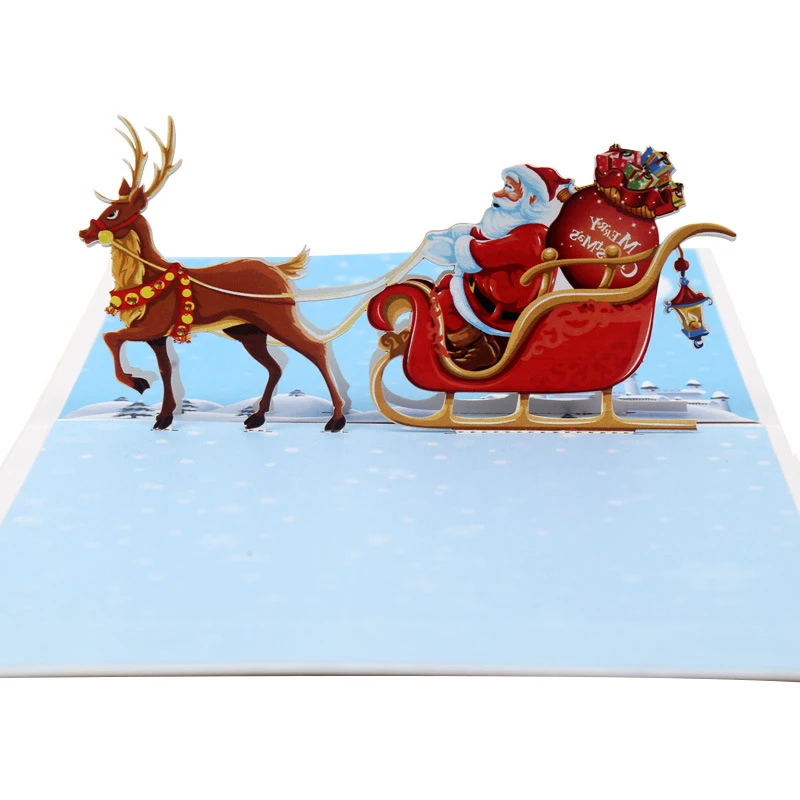 10pcs Wholesale 3D Handmade Santa Claus Elk Sled Paper Invitation Greeting Cards PostCard Merry Christmas Kids New Year Gift
10pcs Wholesale 3D Handmade Santa Claus Elk Sled Paper Invitation Greeting Cards PostCard Merry Christmas Kids New Year Gift