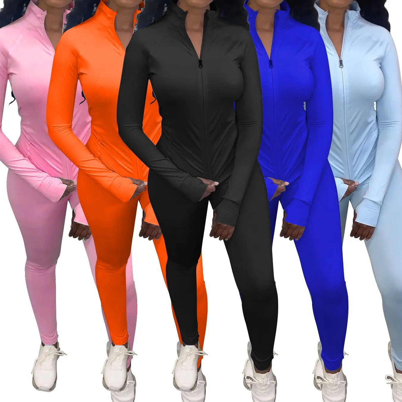 Casual Women Trackuit Matching Two Piece Set Solid Color Sportsuit Matching Set Biker Suit Clothes For Women Outfit
Casual Women Trackuit Matching Two Piece Set Solid Color Sportsuit Matching Set Biker Suit Clothes For Women Outfit