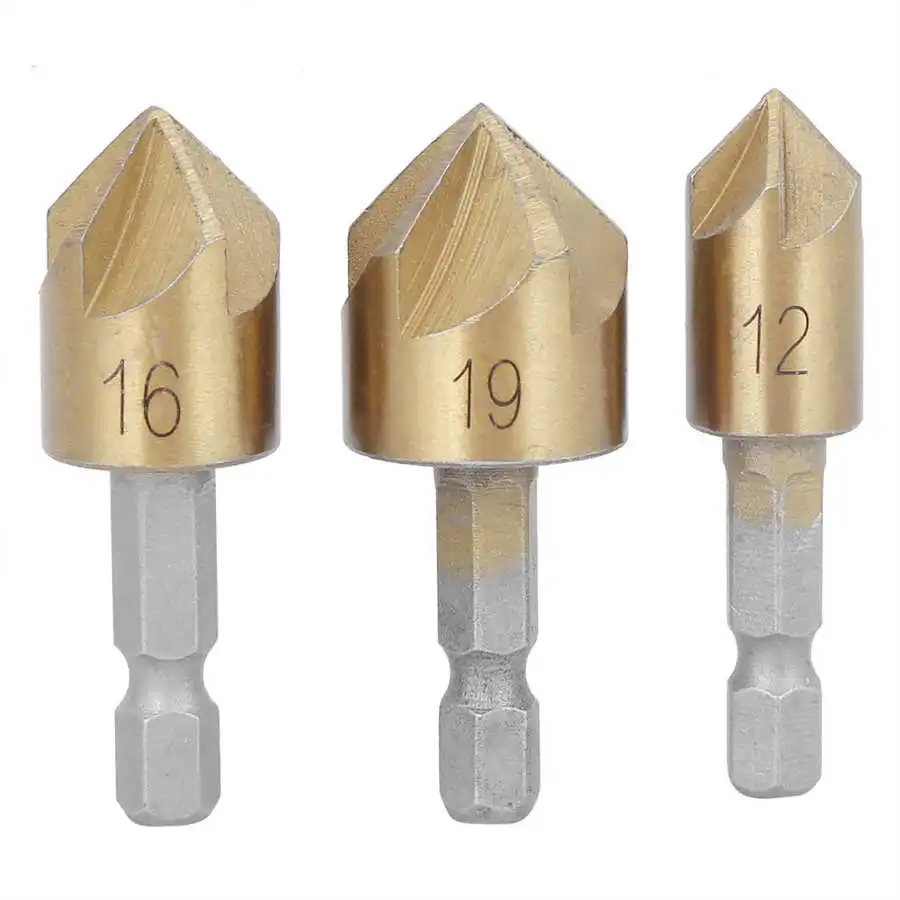3 шт. фасочный инструмент деревообрабатывающий инструмент Скорость Сталь золото шестигранный стержень 5-флейта 90 градусов 12 мм-19 мм фаски Фр...
3 шт. фасочный инструмент деревообрабатывающий инструмент Скорость Сталь золото шестигранный стержень 5-флейта 90 градусов 12 мм-19 мм фаски Фр...