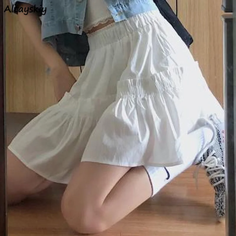 Skirt Women Solid High Elastic Waist A-line Stylish Daily Plain Leisure All-match Korean Style Student Summer Elegant Above Knee
Skirt Women Solid High Elastic Waist A-line Stylish Daily Plain Leisure All-match Korean Style Student Summer Elegant Above Knee