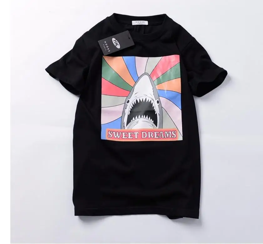 Novelty 19ss Men New High Shark sweet dreams T Shirts T-Shirt Hip Hop Skateboard Street Cotton T-Shirts Tee Top kenye #692
Novelty 19ss Men New High Shark sweet dreams T Shirts T-Shirt Hip Hop Skateboard Street Cotton T-Shirts Tee Top kenye #692