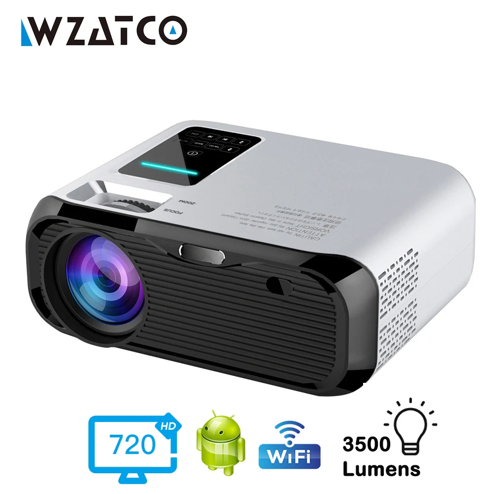 Светодиодный проектор WZATCO E500 3500 лм Wi Fi Android 9 0 поддержка Full HD 1080P| |