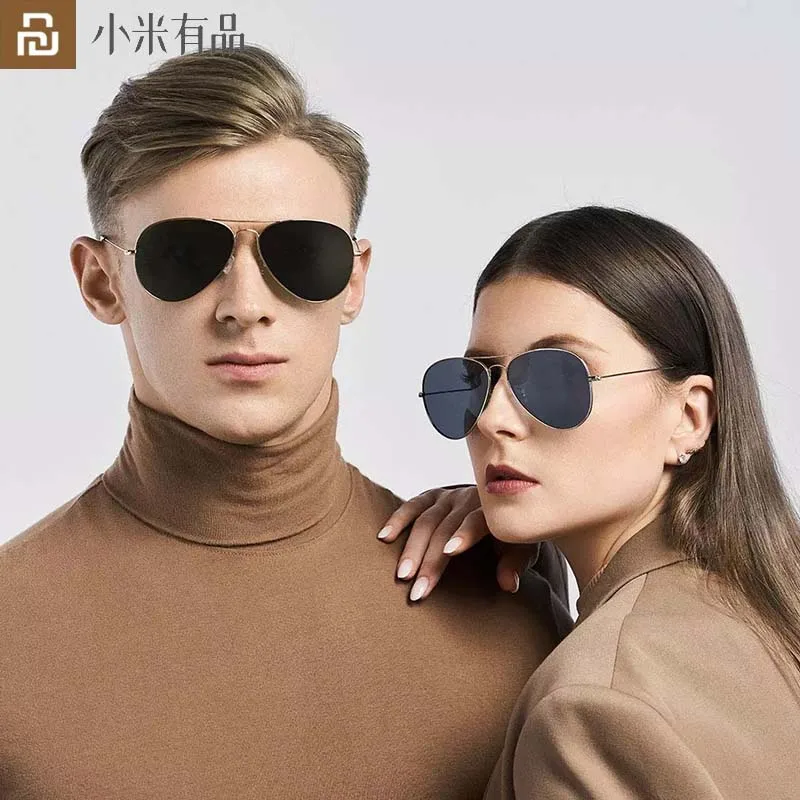 

Youpin Polarized Sunglasses Men Women High Quality Sun Glasses Classic Aviator Glasses TAC Polarized Lenses 99.9% Blocking UV