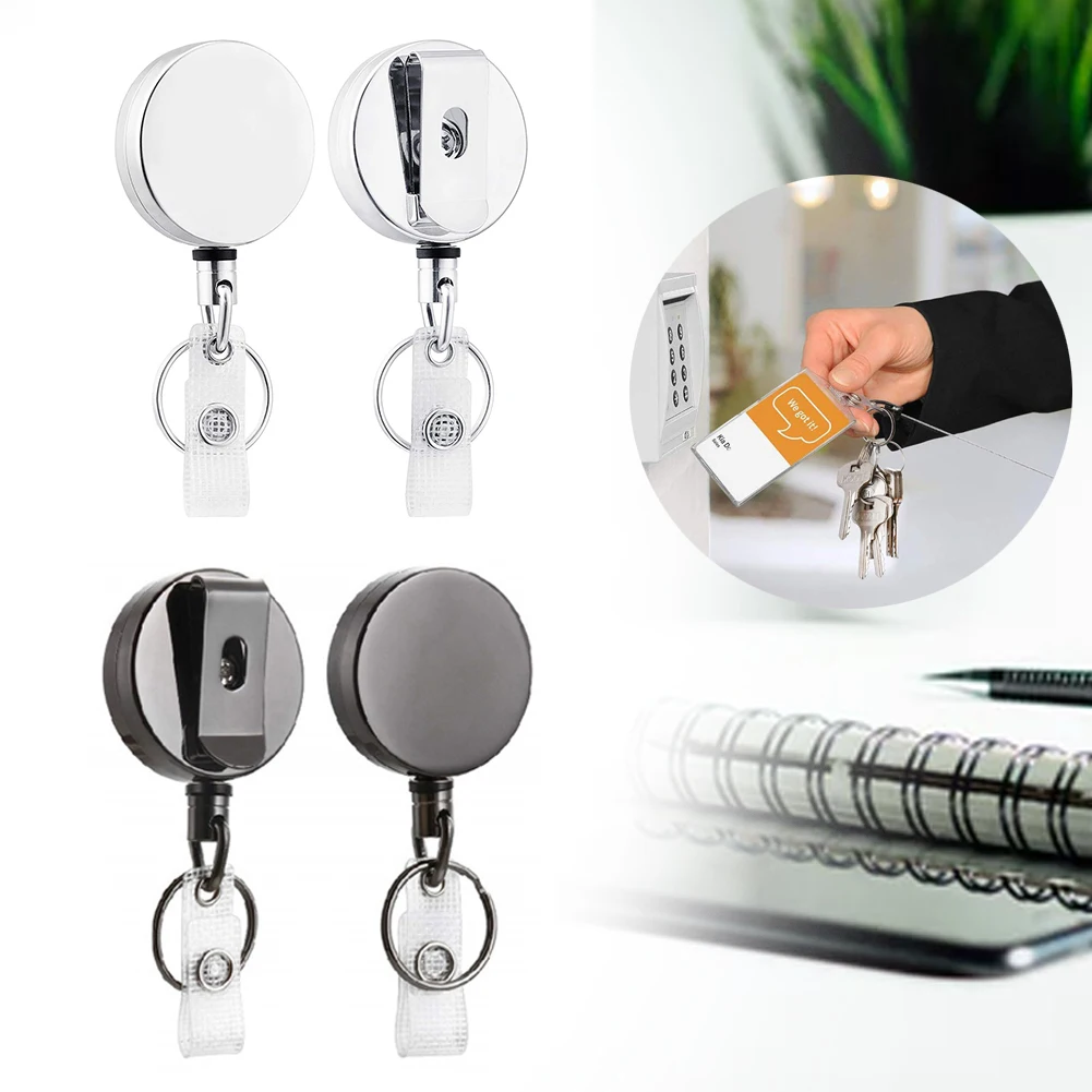 2pcs Metal Keychain Clip Pull Lanyard Name Card Heavy Duty Recoil Office Belt Retractable Badge Holder Reel Key Ring ID 
2pcs Metal Keychain Clip Pull Lanyard Name Card Heavy Duty Recoil Office Belt Retractable Badge Holder Reel Key Ring ID