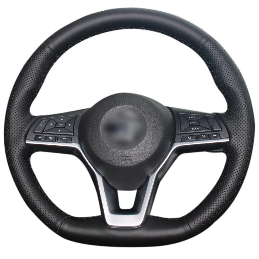 Hand-stitched Black Genuine Leather Anti-slip Soft Car Steering Wheel Cover for Nissan X-Trail 2017-2019 Qashqai 2018 Rogue
Hand-stitched Black Genuine Leather Anti-slip Soft Car Steering Wheel Cover for Nissan X-Trail 2017-2019 Qashqai 2018 Rogue
